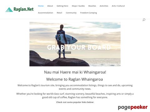 raglan.net.nz - Raglans tourism information site – find places to stay, surf reports & whats on listings.