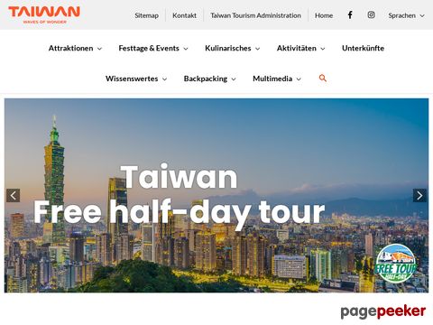 Taipei Tourism Office - Deutsprachiges Informationsportal über Taiwan !