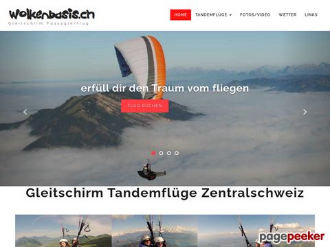 wolkenbasis.ch - Gleitschirm Passagierflüge Tandem Paragliding