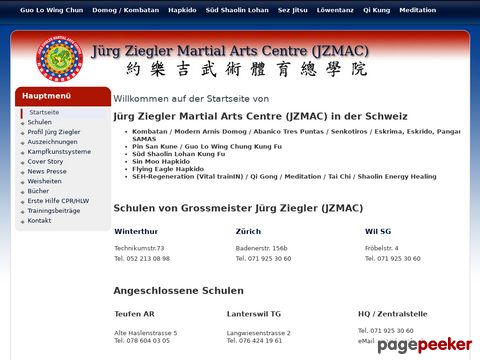 Kung Fu - Webseite von Jürg Ziegler