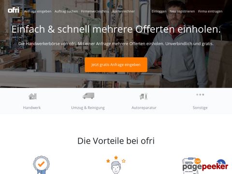 ofri.ch - Handwerker-Börse - Online-Marktplatz für lokale Dienstleistungen