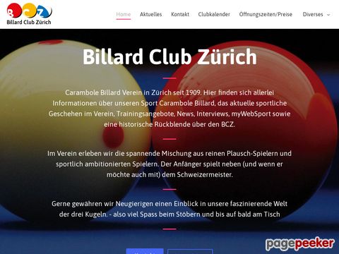 Billard Club Zürich (since 1909)