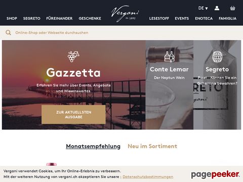 Vergani.ch - Wein aus Italien online bestellen im Weinversand