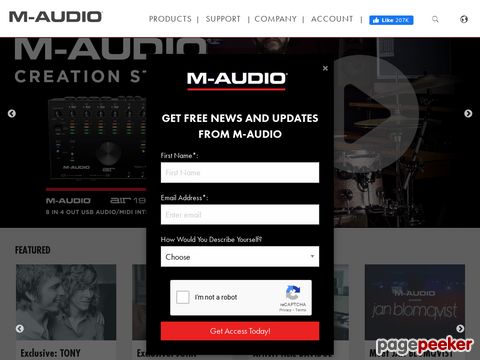 M-Audio - a leading provider of digital audio and MIDI solutions for todays electronic musicians and audio professionals
