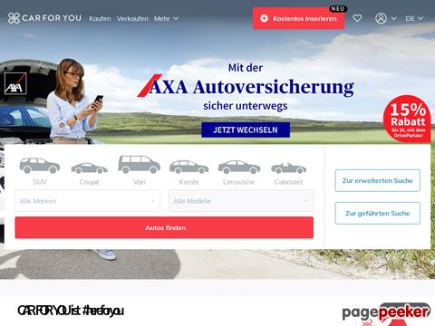 car4you.ch - Automobile, Fahrzeuge oder Neuwagen kaufen/verkaufen