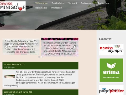 minigolf.ch - inoffizielle Verbanshomepage des Schweizerischen Minigolf-Sportverbandes (SMSV)