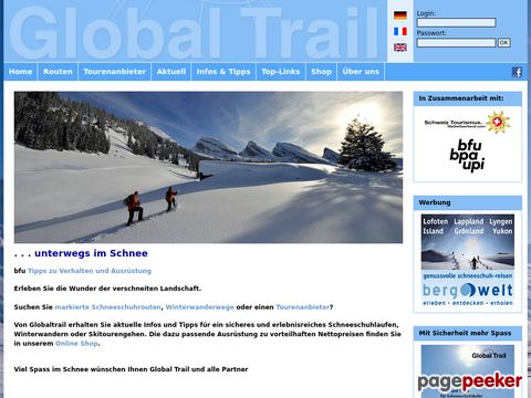 globaltrail.ch - Schneeschuh-Routen Schweiz