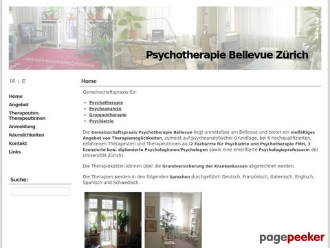 Psychotherapie Bellevue Zürich