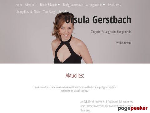Ursula Gerstbach, Sängerin, Gesangsunterricht, Backgroundsängerin