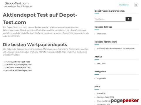 Depot Test – Depot Test, Aktien Depots testen, Wertpapierdepot