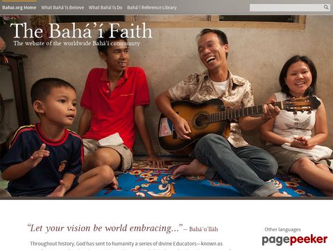 bahai.org - Internationale Bahai-Gemeinde (englisch)