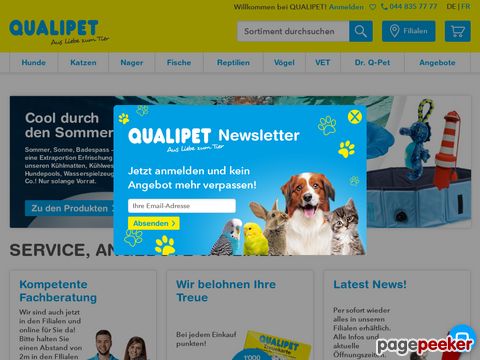 QUALIPET – DIE NR. 1 im Schweizer Zoofachhandel - Onlineshop