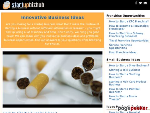 startupbizhub.com - Business-Ideen (auf Englisch)