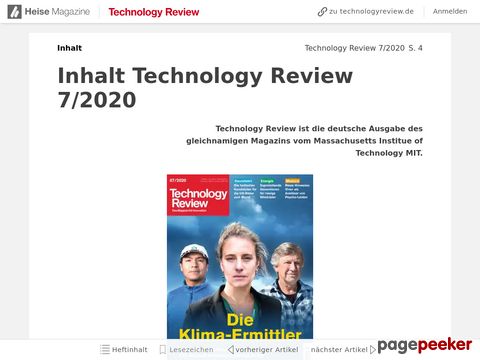 Technology Review - Online Magazin von Heise.de