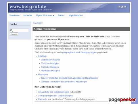 Alpine Webcams - Verzeichnis von Webcams in DE, AT und CH