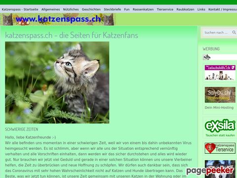 katzenspass.ch - viele Infos und Fotos für und von Katzenfreunde