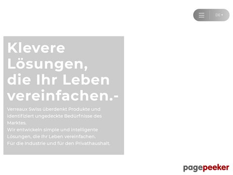 Verreaux Swiss-Klevere Lösungen, die Ihr Leben vereinfachen