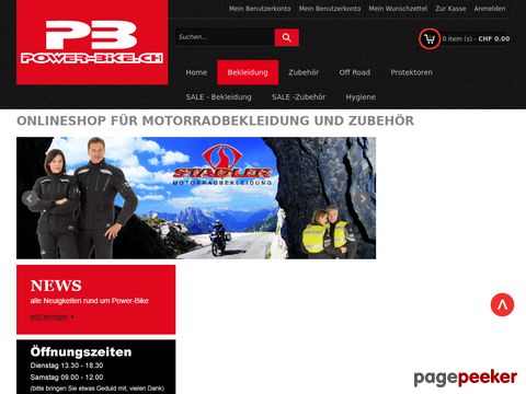 Power-Bike Onlineshop - Onlineshop für Motorradbekleidung und Zubehör