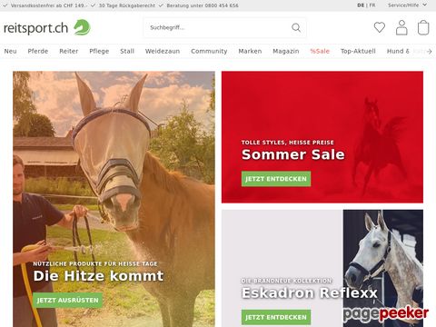 reitsport.ch die CH-Webseite rund ums Pferd