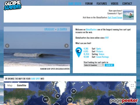 GlobalSurfers.com surfing / travel / holiday community (weltweit)