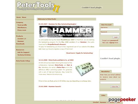Peter Tools Software - We supply the tools, you bring the skills