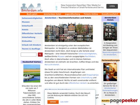 Amsterdam.info - Amsterdam hotels, Touristeninformation, Unterkunft, Ferienwohnungen