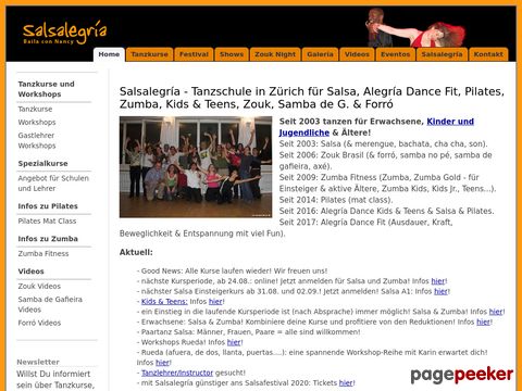 Salsalegría - Tanzschule in Zürich für Salsa, Zouk, Zumba, Samba de Gafieira und Forró