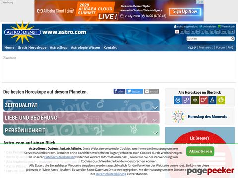 astro.com - Astrologie und Horoskop Homepage - Astrodienst