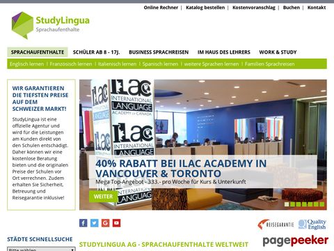 StudyLingua Sprachaufenthalt für Erwachsene und Schüler