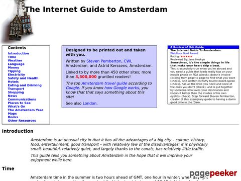The Internet Guide to Amsterdam