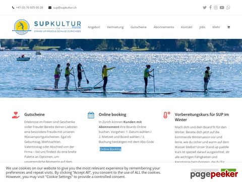 Supkultur | Stand up Paddle Vermietung und Touren - SUP in Zürich