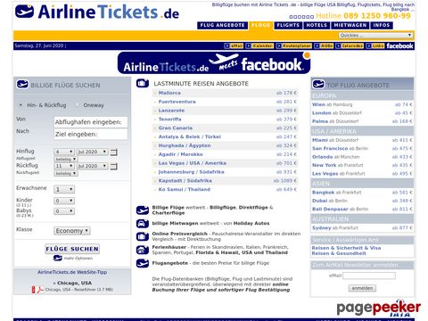 Airline Tickets .de - Flüge online buchen