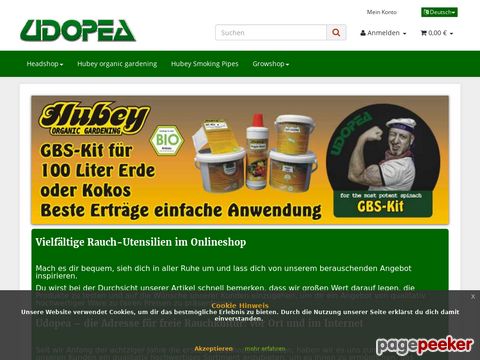 udopea.de - Headshop mit weltweitem Versand