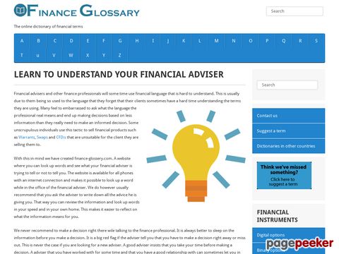 finance-glossary.com - Finance Glossary