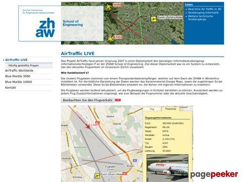 AIR TRAFFIC - Der Schweizer Flugverkehr in Echtzeit