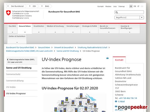 Schweizer UV-Index