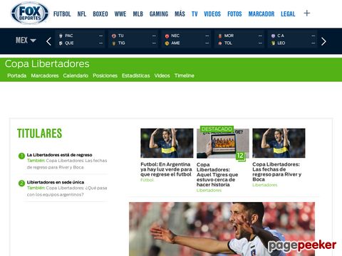 Copa Libertadores at FOX Sports on MSN