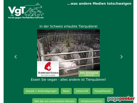 vgt.ch - Verein gegen Tierfabriken VgT