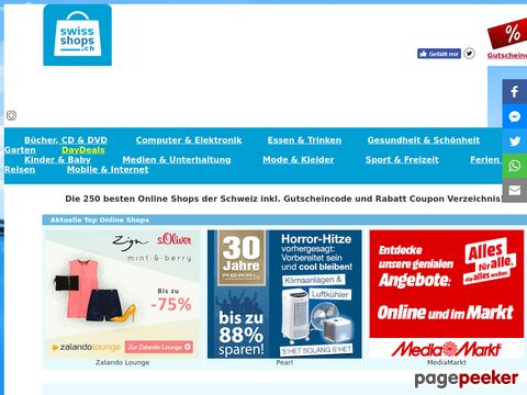 SwissShops.ch - alle Schweizer Online Shops auf einer Plattform!