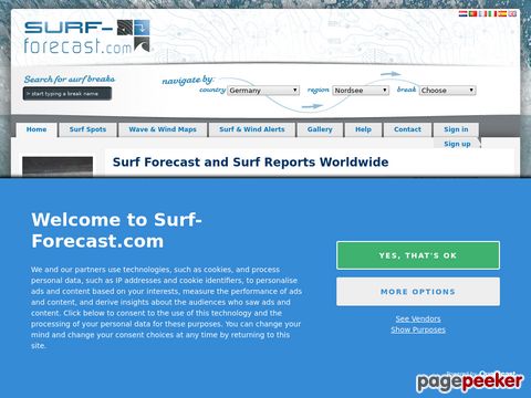 Surf-Forecast.com - surf, swell, wind & wave forecasts (weltweit)
