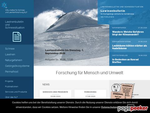 Eidgenössischen Institut für Schnee- und Lawinenforschung in Davos (SLF)