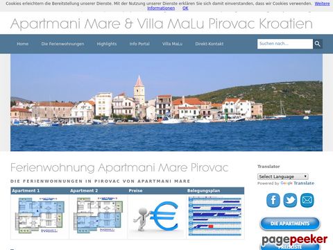 Apartments Croatia Ferienwohnungen Pirovac Kroatien Adria Urlaub & Meer