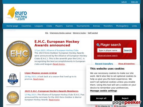 European Hockey.com - Ice Hockey News and Stats for Europe