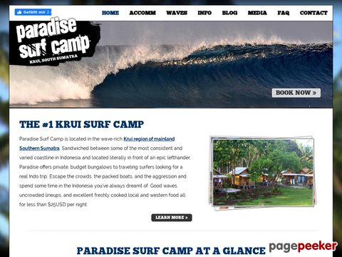 Paradise Surf Camp - located in the Krui area of Sumatra, Indonesia