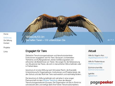 tierschutz.ch - Schweizer Tierschutz-Portal mit Tiermeldesystem