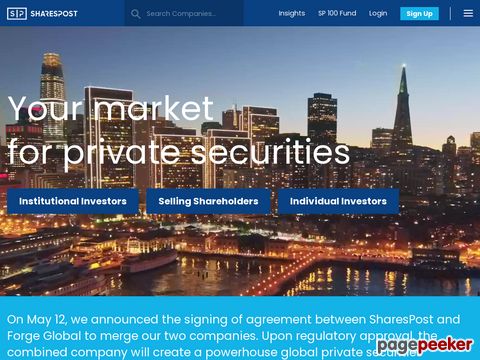 sharespost.com - buy and sell private equity