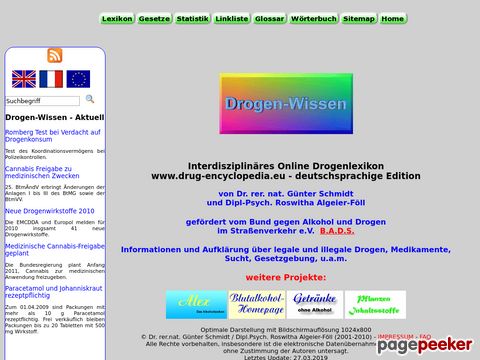 Drogen-Wissen - Interdisziplinäres Drogenlexikon
