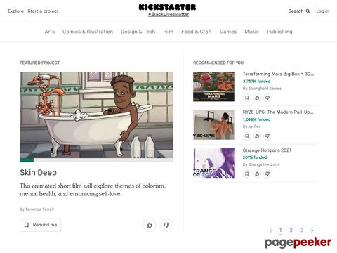 kickstarter.com - Amerikanische Internetplattform zur Projektfinanzierung über Crowdfunding