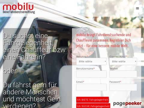 mobilu: Deine Fahrdienstvermittlung