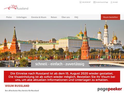 visarussland.ch - Russland Visum Visa Einladung Einladungsschreiben